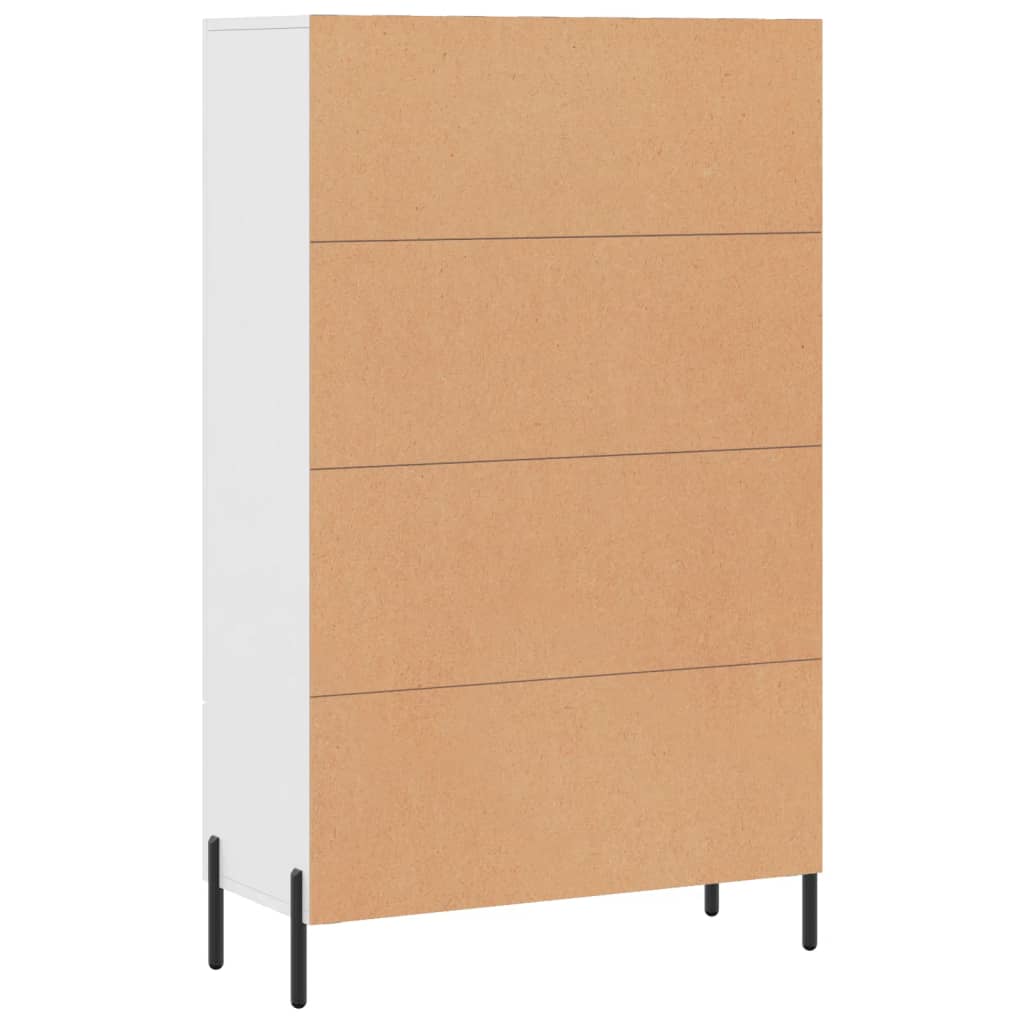 Buffet haut blanc 69,5x31x115 cm bois d'ingénierie