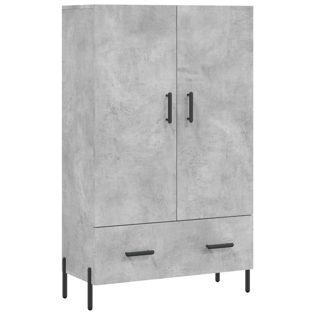 Concrete gray high sideboard 69.5x31x115 cm engineered wood