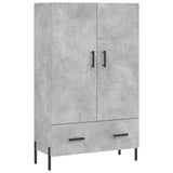 Concrete gray high sideboard 69.5x31x115 cm engineered wood