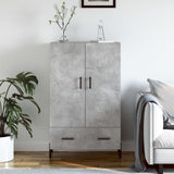 Concrete gray high sideboard 69.5x31x115 cm engineered wood