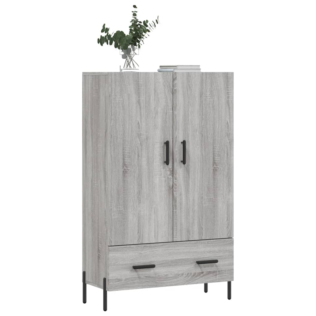 Buffet haut sonoma gris 69,5x31x115 cm bois d'ingénierie