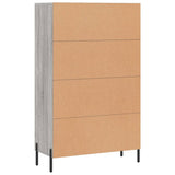 Buffet haut sonoma gris 69,5x31x115 cm bois d'ingénierie