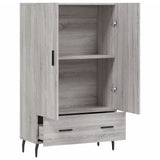 Buffet haut sonoma gris 69,5x31x115 cm bois d'ingénierie