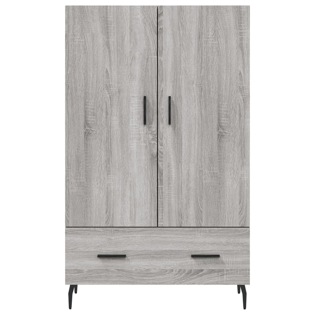 Buffet haut sonoma gris 69,5x31x115 cm bois d'ingénierie