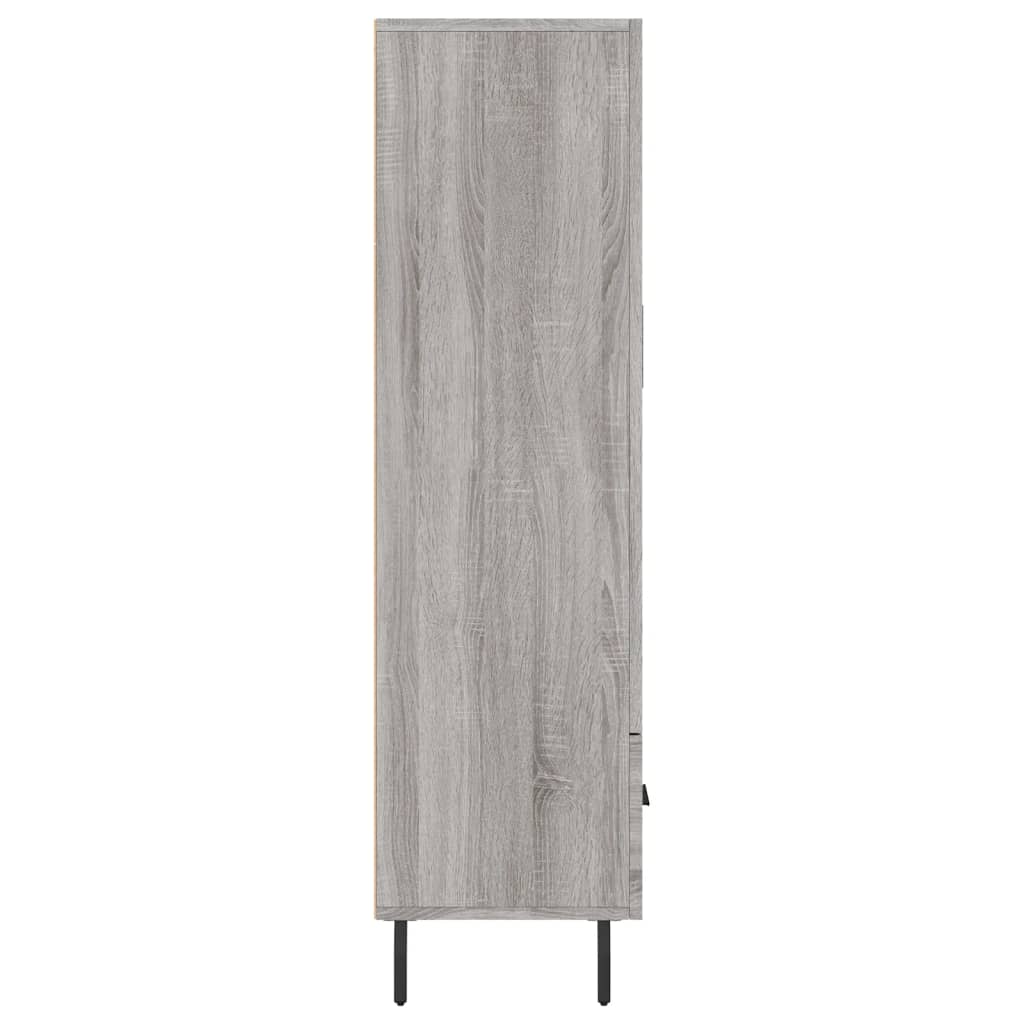 Buffet haut sonoma gris 69,5x31x115 cm bois d'ingénierie