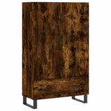 Buffet haut chêne fumé 69,5x31x115 cm bois d'ingénierie