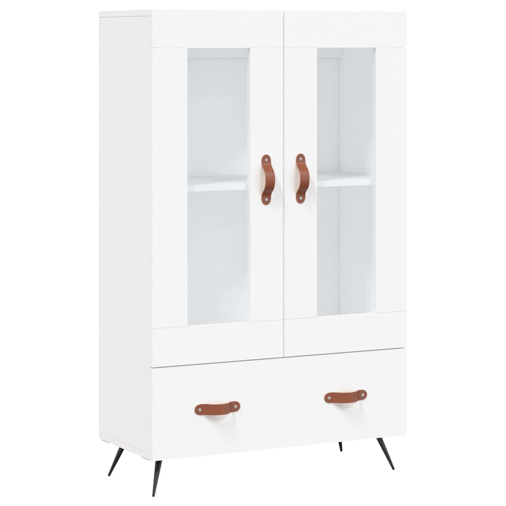 Buffet haut blanc 69,5x31x115 cm bois d'ingénierie