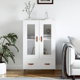 White high sideboard 69.5x31x115 cm engineered wood