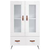 High sideboard white gloss 69.5x31x115 cm engineered wood