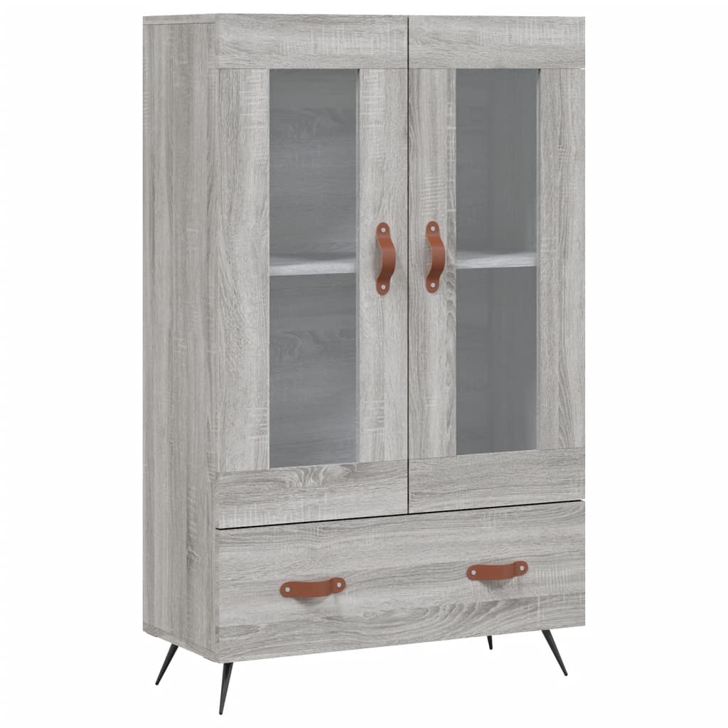 Buffet haut sonoma gris 69,5x31x115 cm bois d'ingénierie