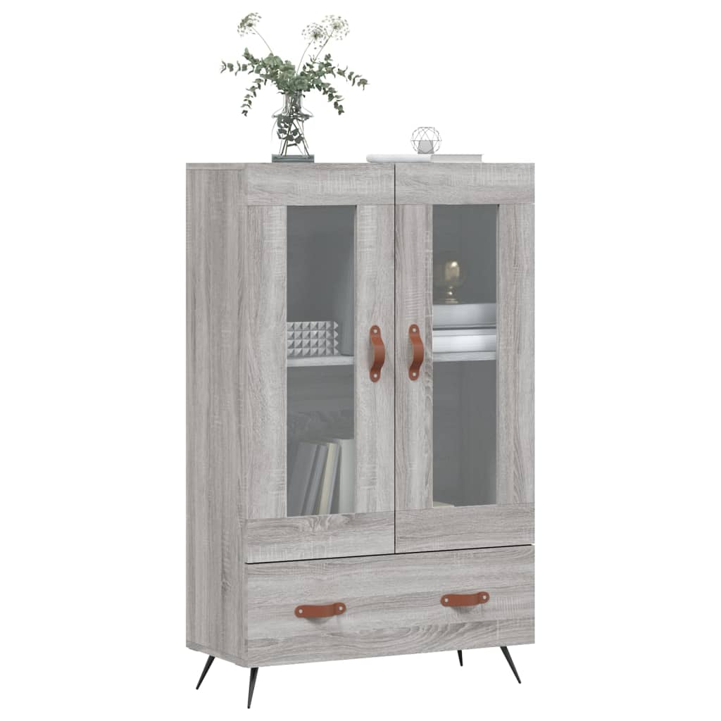 Buffet haut sonoma gris 69,5x31x115 cm bois d'ingénierie