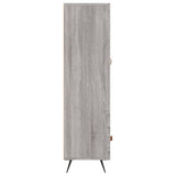 Buffet haut sonoma gris 69,5x31x115 cm bois d'ingénierie