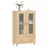 Hohes Sideboard aus Sonoma-Eiche, 69,5 x 31 x 115 cm, Holzwerkstoff