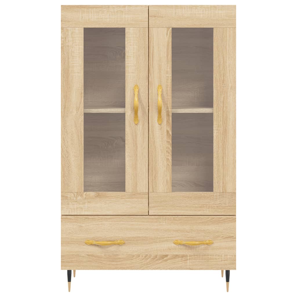 Hohes Sideboard aus Sonoma-Eiche, 69,5 x 31 x 115 cm, Holzwerkstoff