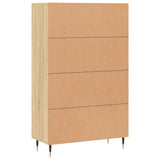 Hohes Sideboard aus Sonoma-Eiche, 69,5 x 31 x 115 cm, Holzwerkstoff