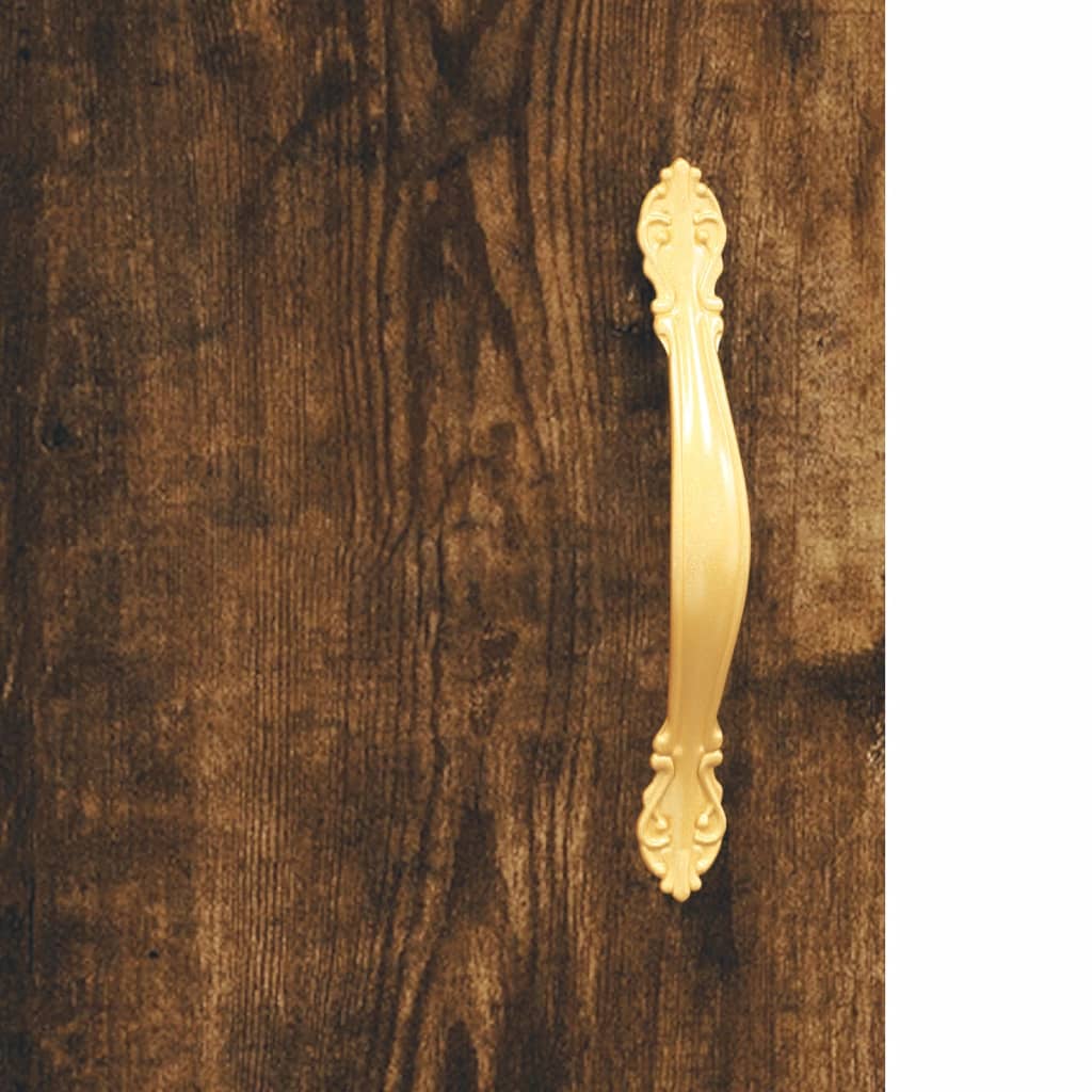 Buffet haut chêne fumé 69,5x31x115 cm bois d'ingénierie