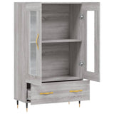 Buffet haut sonoma gris 69,5x31x115 cm bois d'ingénierie