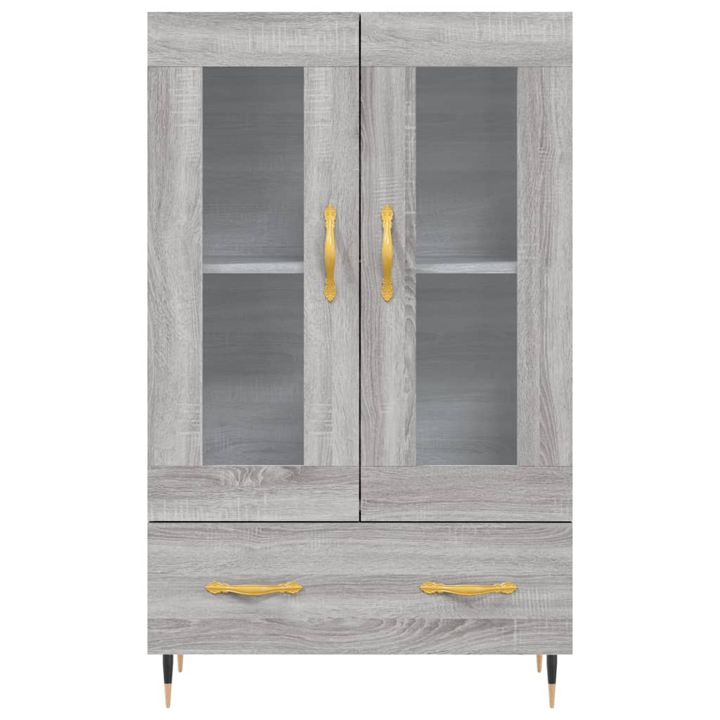 Buffet haut sonoma gris 69,5x31x115 cm bois d'ingénierie