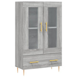 Buffet haut sonoma gris 69,5x31x115 cm bois d'ingénierie