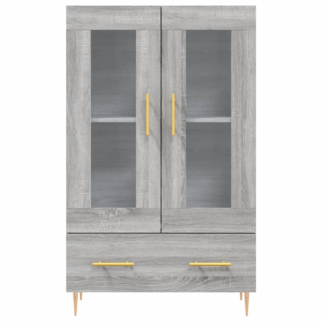 Buffet haut sonoma gris 69,5x31x115 cm bois d'ingénierie