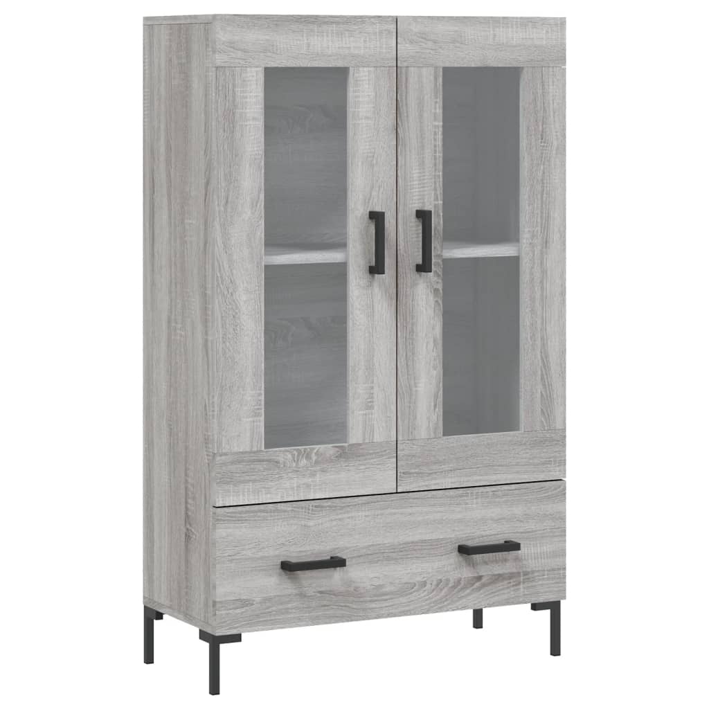 Buffet haut sonoma gris 69,5x31x115 cm bois d'ingénierie