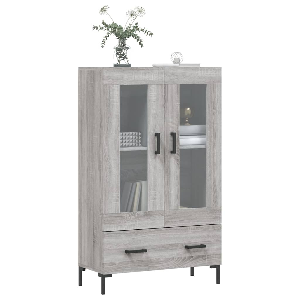 Buffet haut sonoma gris 69,5x31x115 cm bois d'ingénierie