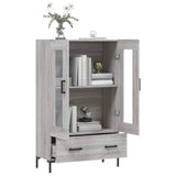 Buffet haut sonoma gris 69,5x31x115 cm bois d'ingénierie