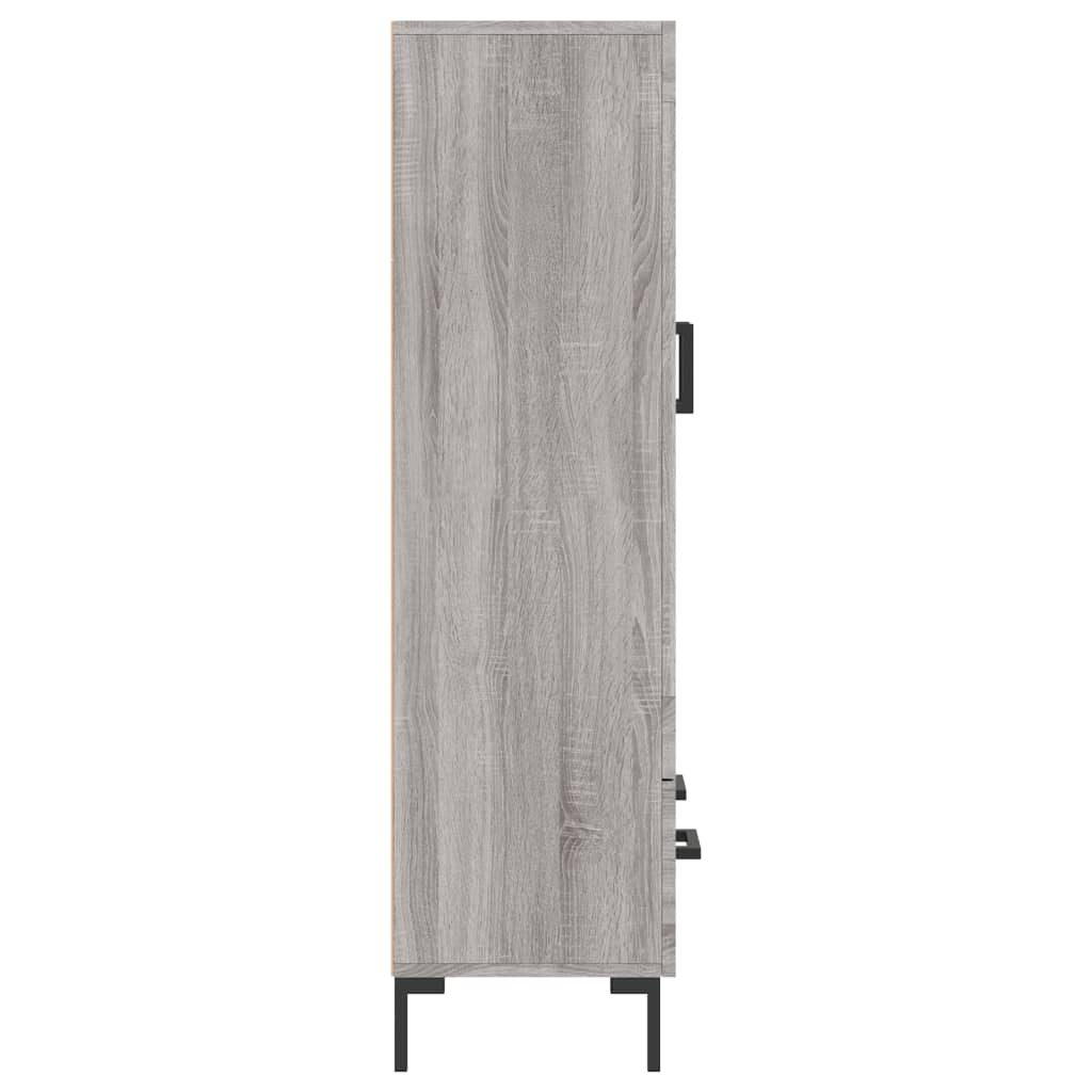 Buffet haut sonoma gris 69,5x31x115 cm bois d'ingénierie