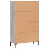 Buffet haut sonoma gris 69,5x31x115 cm bois d'ingénierie