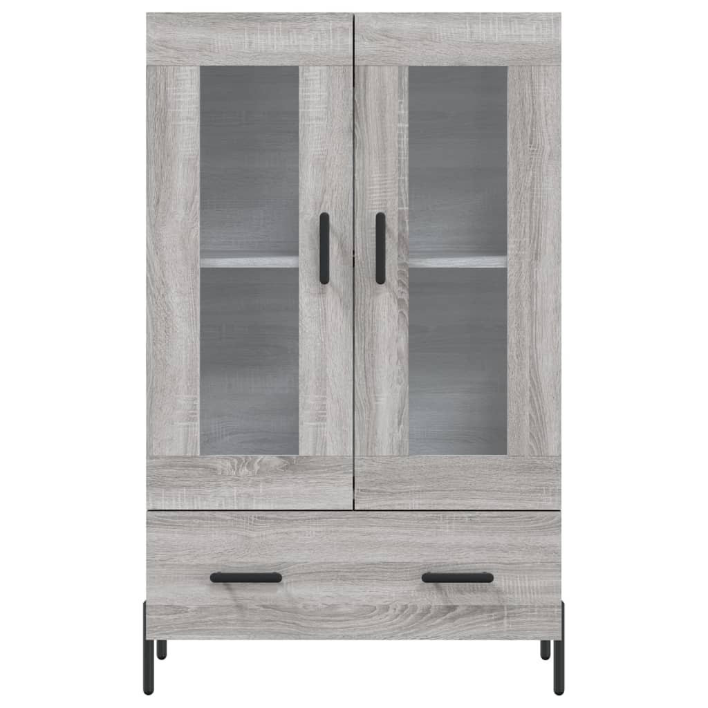 High sideboard sonoma gray 69.5x31x115 cm engineered wood