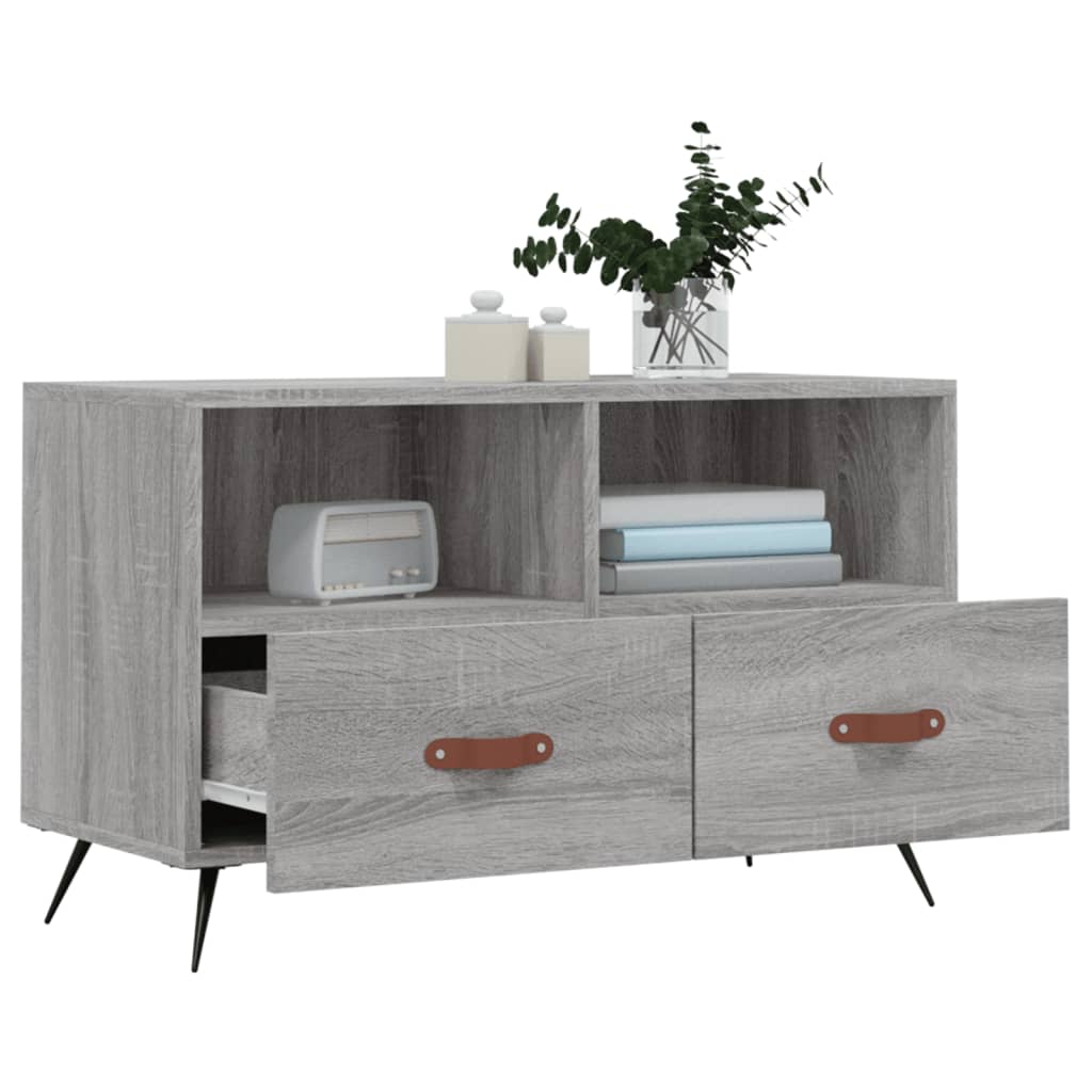 Meuble TV Sonoma gris 80x36x50 cm Bois d'ingénierie