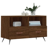 Meuble TV Chêne marron 80x36x50 cm Bois d'ingénierie