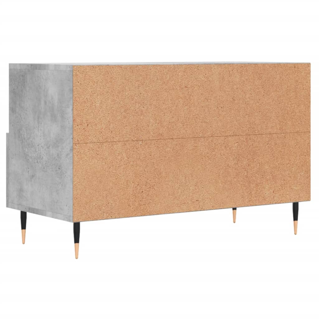 Meuble TV Gris béton 80x36x50 cm Bois d'ingénierie