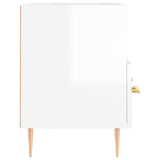 Meuble TV Blanc brillant 80x36x50 cm Bois d'ingénierie