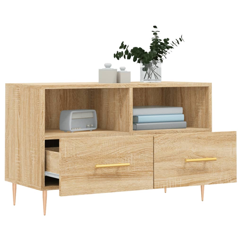 Meuble TV Chêne sonoma 80x36x50 cm Bois d'ingénierie