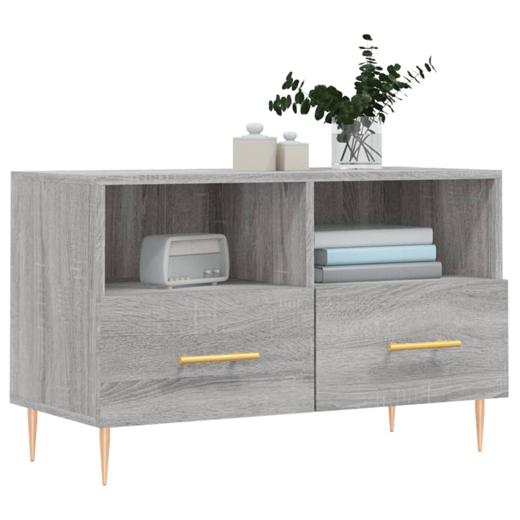 Meuble TV Sonoma gris 80x36x50 cm Bois d'ingénierie