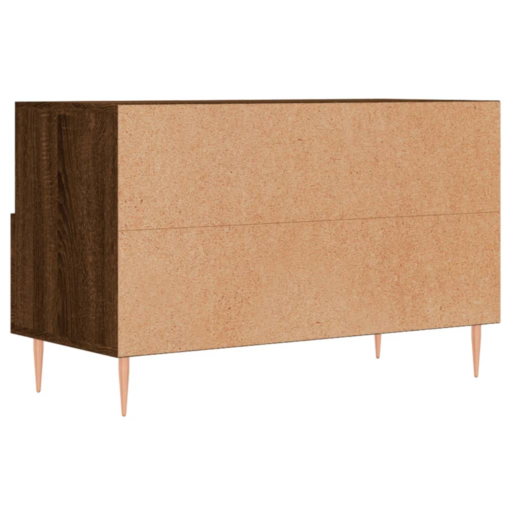 Meuble TV Chêne marron 80x36x50 cm Bois d'ingénierie