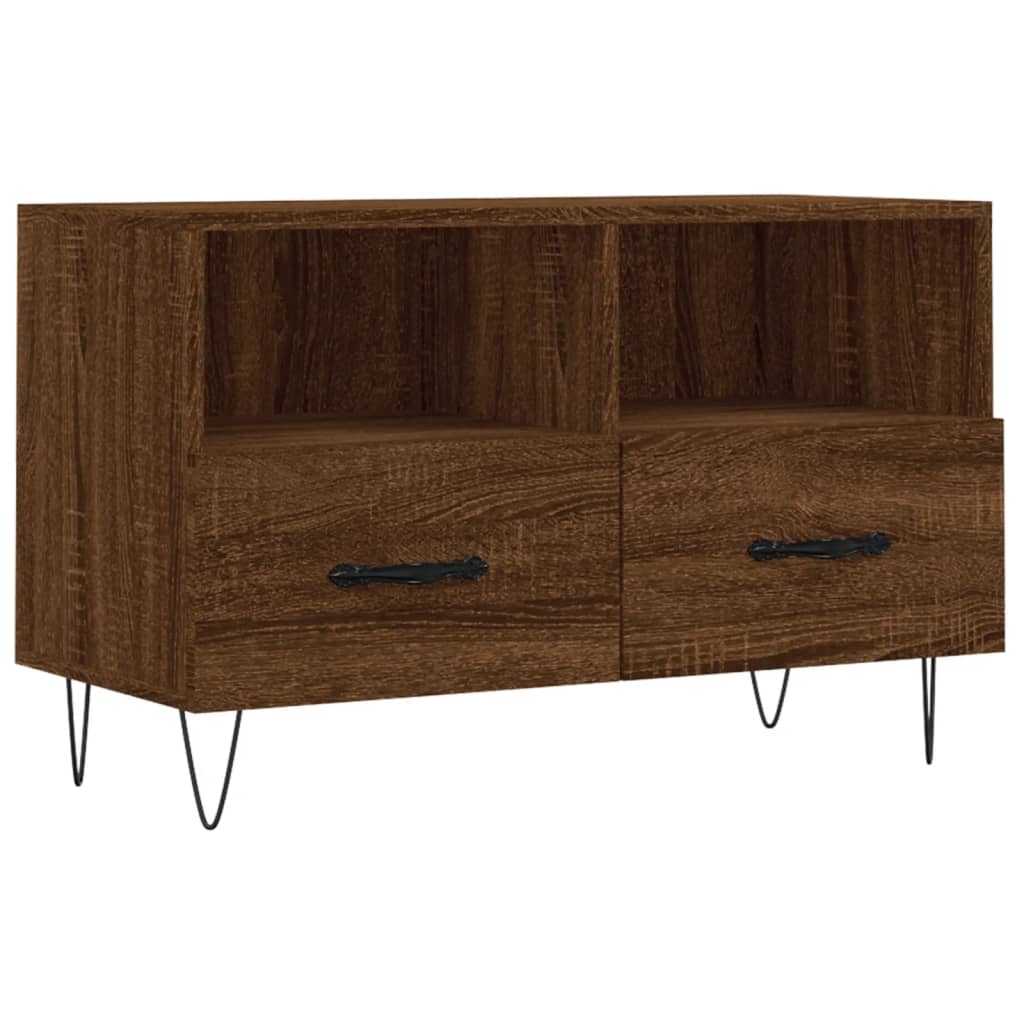 Meuble TV Chêne marron 80x36x50 cm Bois d'ingénierie