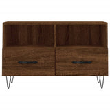 Meuble TV Chêne marron 80x36x50 cm Bois d'ingénierie