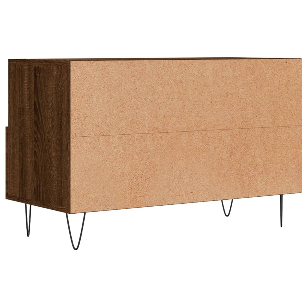 Meuble TV Chêne marron 80x36x50 cm Bois d'ingénierie