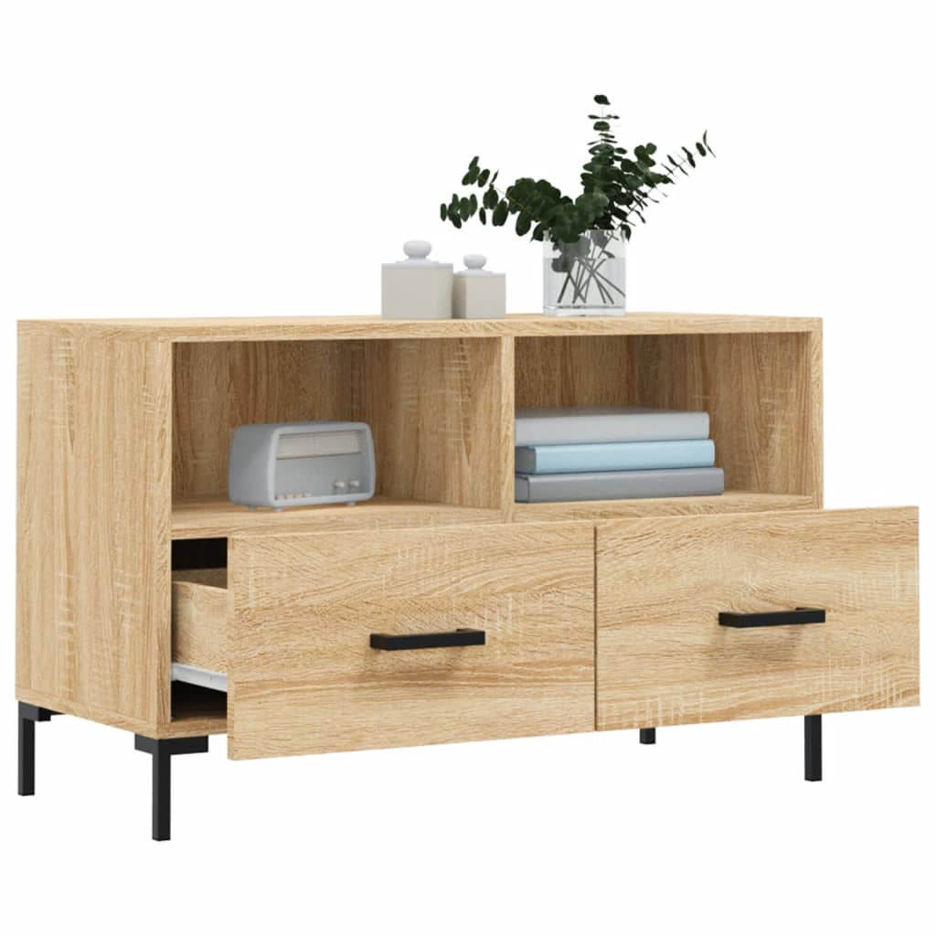 Meuble TV Chêne sonoma 80x36x50 cm Bois d'ingénierie