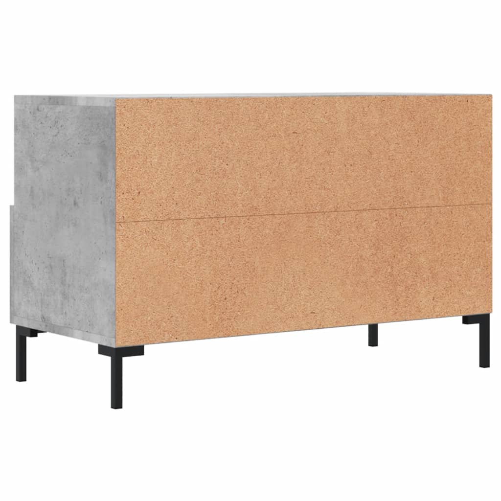 Meuble TV Gris béton 80x36x50 cm Bois d'ingénierie