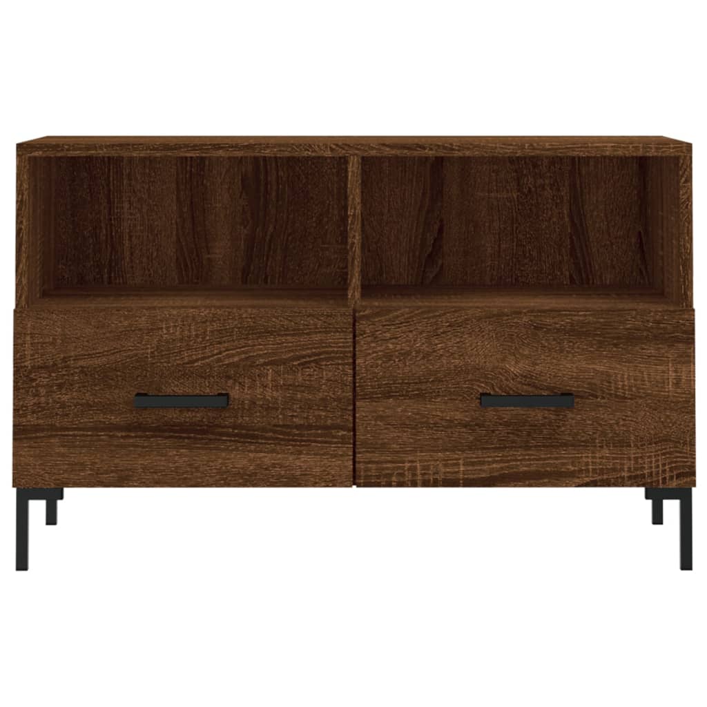 Meuble TV Chêne marron 80x36x50 cm Bois d'ingénierie