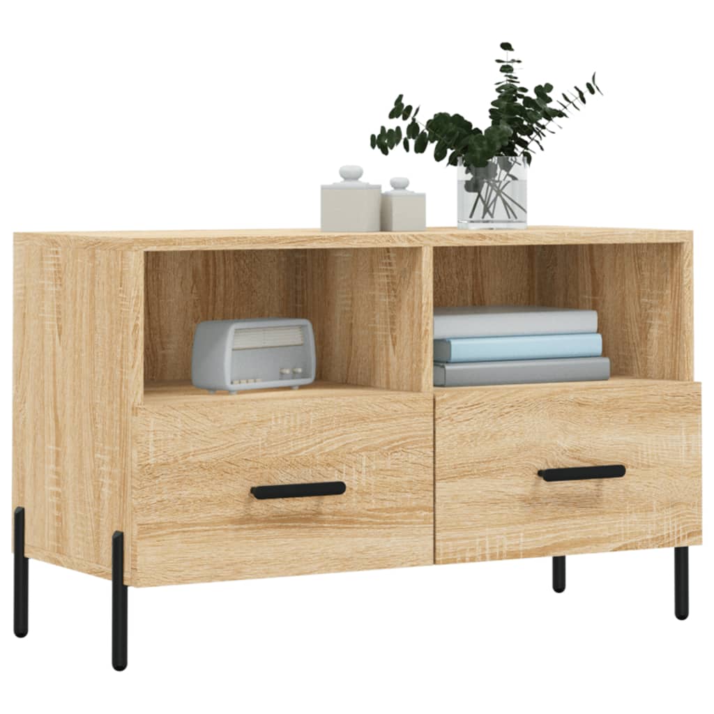 Meuble TV Chêne sonoma 80x36x50 cm Bois d'ingénierie