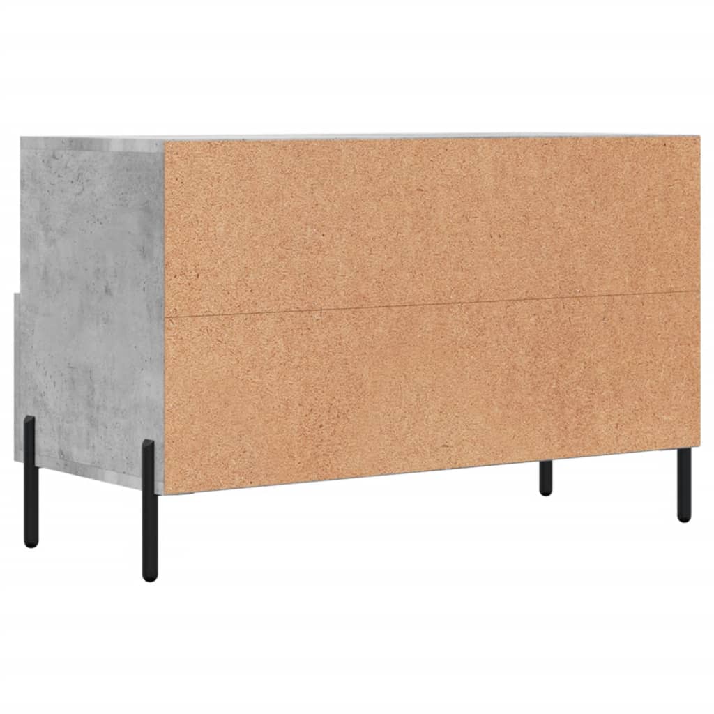 Meuble TV Gris béton 80x36x50 cm Bois d'ingénierie