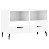 Meuble TV Blanc brillant 80x36x50 cm Bois d'ingénierie