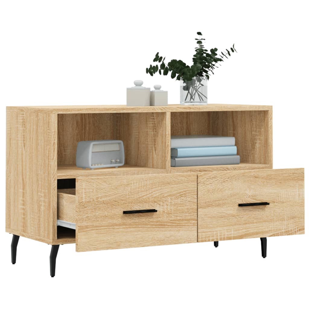 Meuble TV Chêne sonoma 80x36x50 cm Bois d'ingénierie