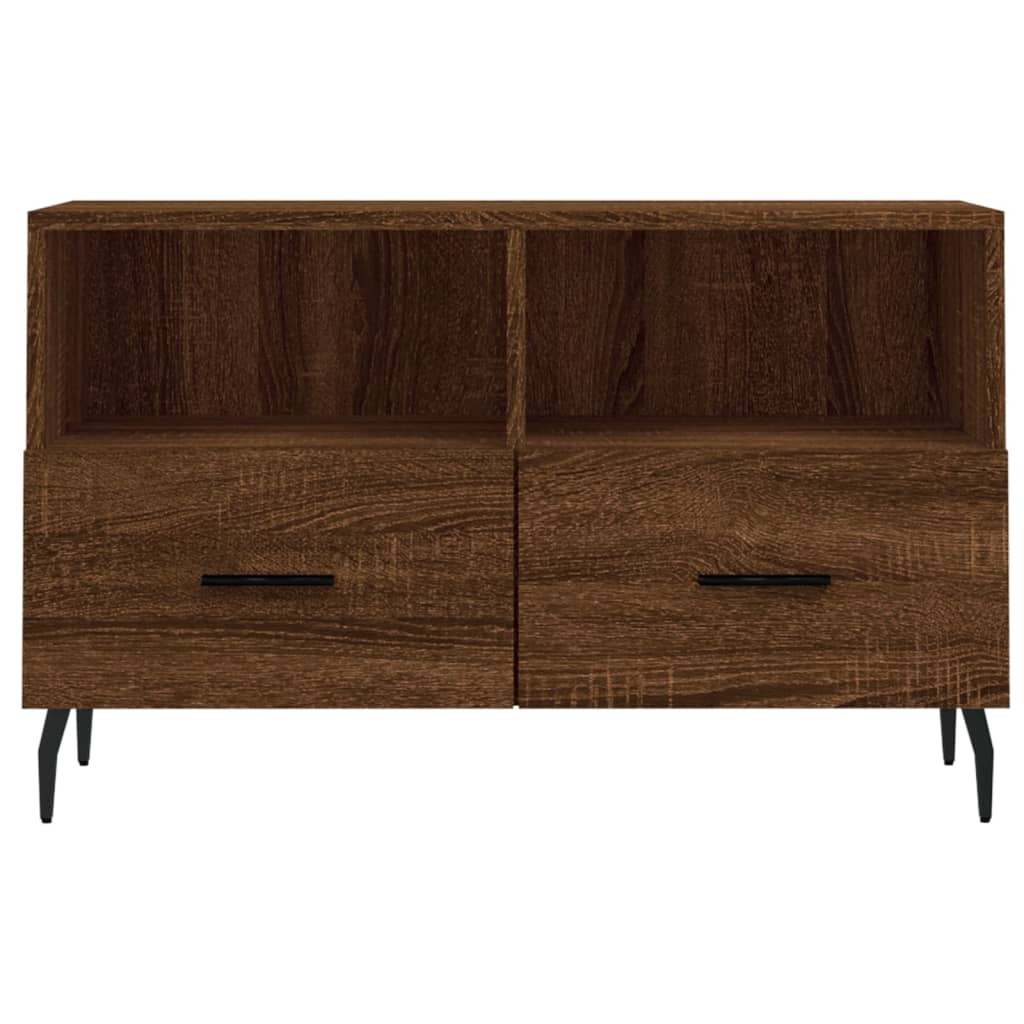 Meuble TV Chêne marron 80x36x50 cm Bois d'ingénierie