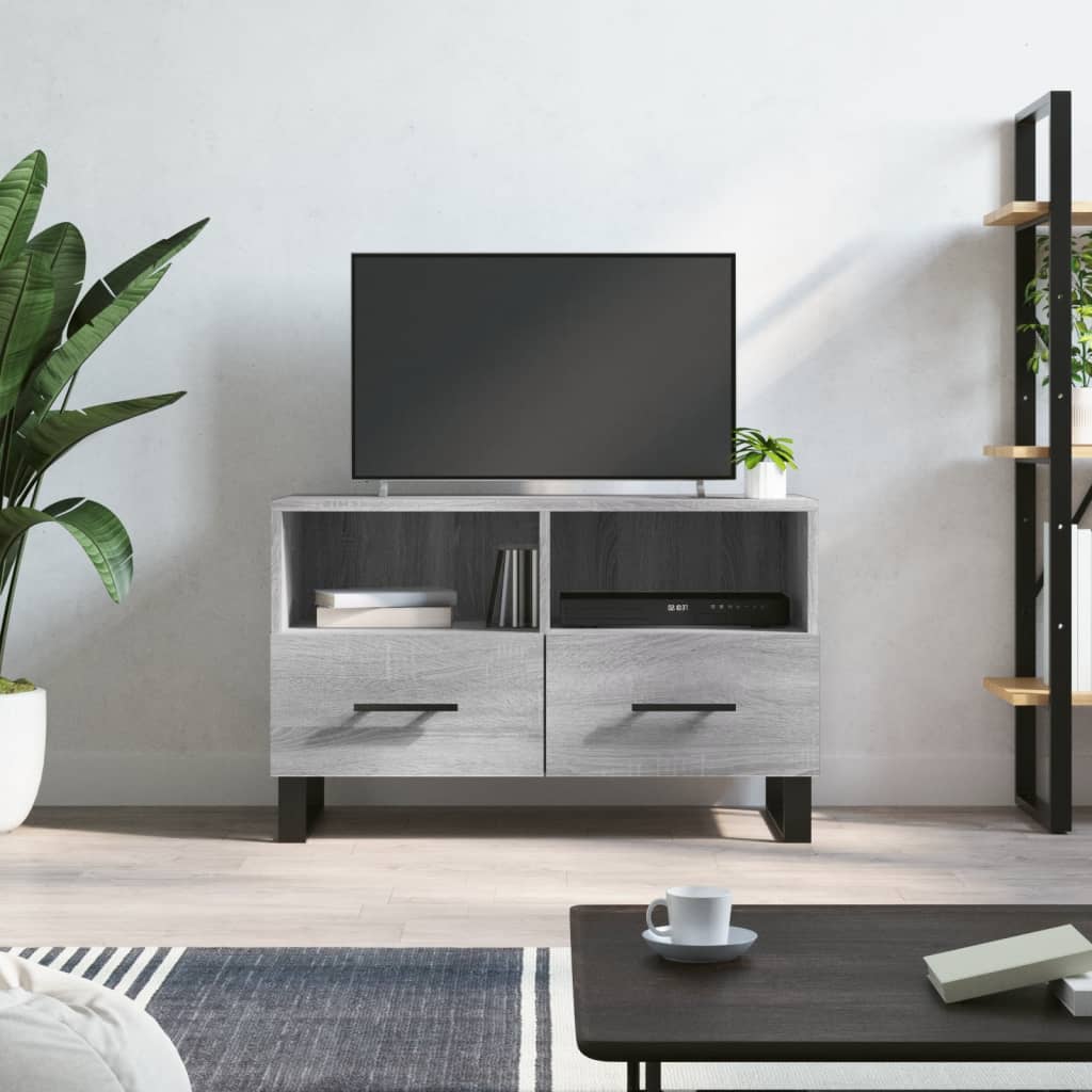 Meuble TV Sonoma gris 80x36x50 cm Bois d'ingénierie