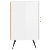 Meuble TV blanc brillant 150x30x50 cm bois d'ingénierie